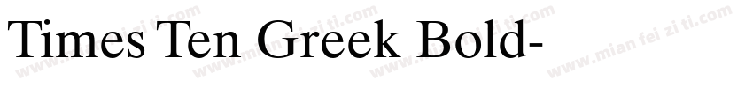 Times Ten Greek Bold字体转换